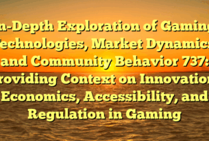 in-Depth Exploration of Gaming Technologies, Market Dynamics, and Community Behavior 737: Providing Context on Innovation, Economics, Accessibility, and Regulation in Gaming