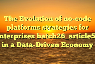 The Evolution of no-code platforms strategies for enterprises batch26_article50 in a Data-Driven Economy