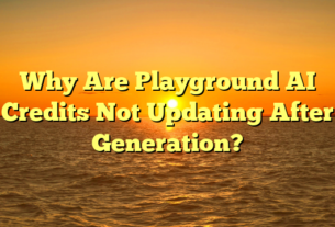 Why Are Playground AI Credits Not Updating After Generation?